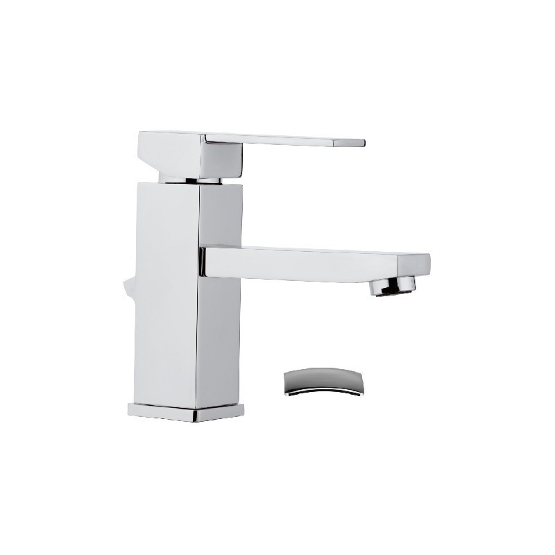 Miscelatore qubika per lavabo design moderno completo di piletta Remer Q1X