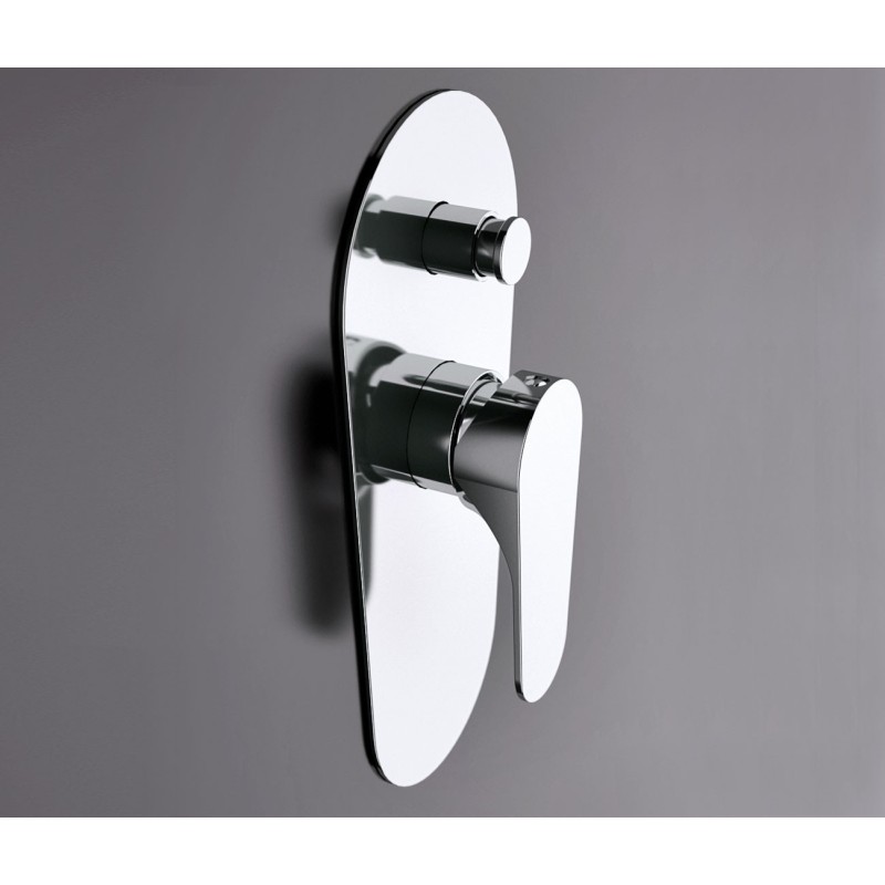 Rubinetto vasca/doccia incasso con deviatore e piastra - serie class line Remer L09L