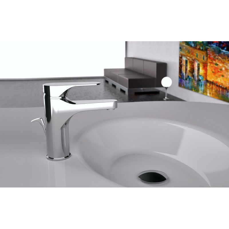 Miscelatore per lavabo con o senza scarico automatico serie class line Remer L11