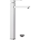Miscelatore moderno qubika quadrato con bocca lunga per lavabi a bacinella Remer Q11LXL