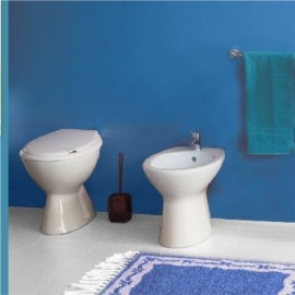 Wc con sedile e bidet a terra serie idro Idrobric setwcbidetidro