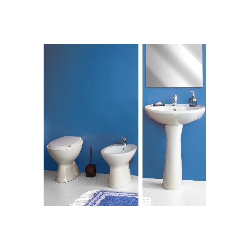 Set sanitari a terra idro con lavabo 60 cm Idrobric setidro