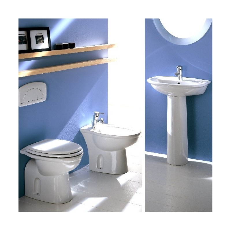Set completo sanitari tradizionali con lavabo serie fiore rak ceramics Rak Ceramics setfiore Set completo sanitari tradizionali con lavabo serie fiore rak ceramics Rak Ceramics setfiore