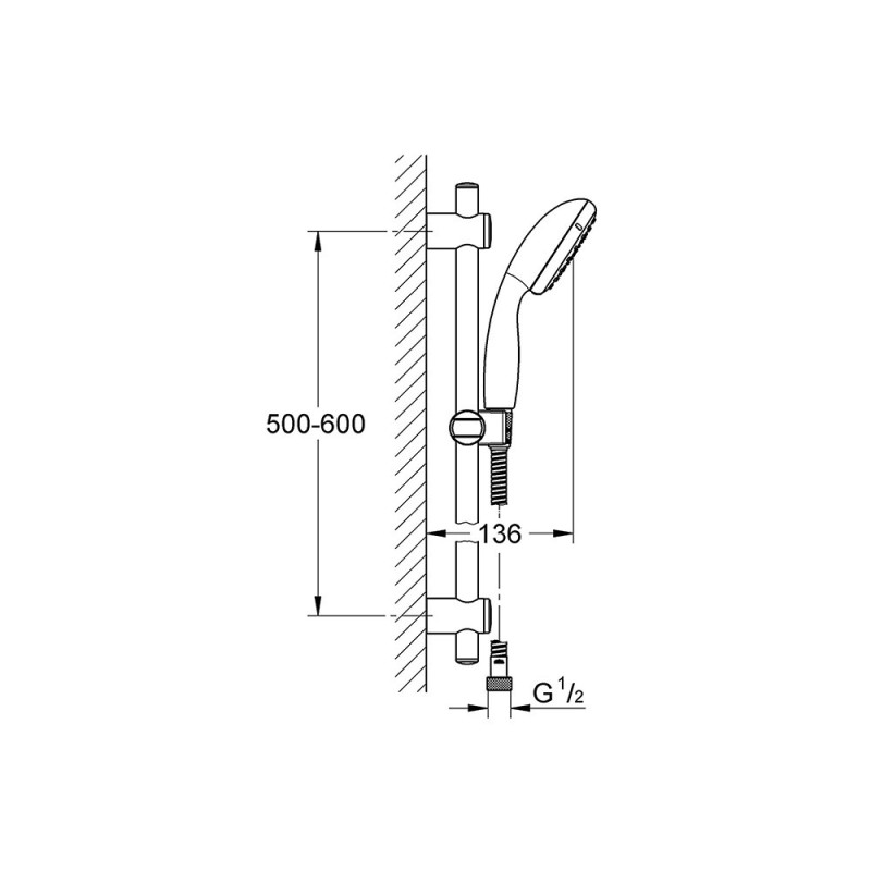 Doccino per doccia grohe, serie vitalio start 100 Grohe BLIDOC0152CR