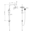 Colonna doccia serie papete cromato con doccia 3 getti Idrobric SCACOL0061CR