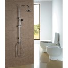 Colonna doccia serie airone cromata con soffione 20 cm in abs e doccetta 5 funzioni Idrobric SCACOL0085CR