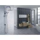 Colonna doccia serie oasi design quadro e risparmio acqua integrato con soffione in acciaio Idrobric SCACOL0094CR