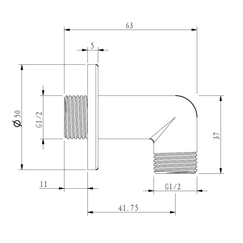 Angolo con rosone per saliscendi Idrobric F0208 CR