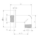 Angolo con rosone per saliscendi Idrobric F0208 CR