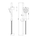 Saliscendi serie lady con doccino a tre getti e altezza regolabile Idrobric BLISAL0132CR