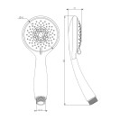 Doccino serie mali a tre getti cromato Idrobric BLIDOC0194CR