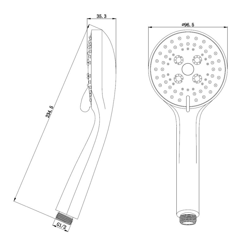 Doccia serie lady a tre getti cromata Idrobric BLIDOC0190CR