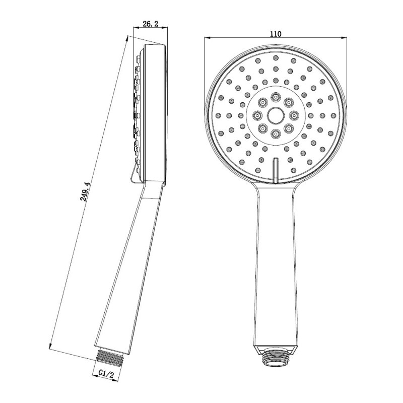 Doccino serie candy design quadro 3 getti Idrobric BLIDOC0187CR