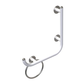 Maniglia di sicurezza disabili e terza eta 50x50 sinistra bianco opaco giotto Goman GIO-X5050S/30