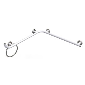 Maniglia di sicurezza angolare 70x70 sinistra giotto inox bianco opaco Goman GIO-XA01S/30