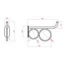 Maniglia 60 cm bagno disabili terza eta giotto inox bianco opaco Goman GIO-XB60/30