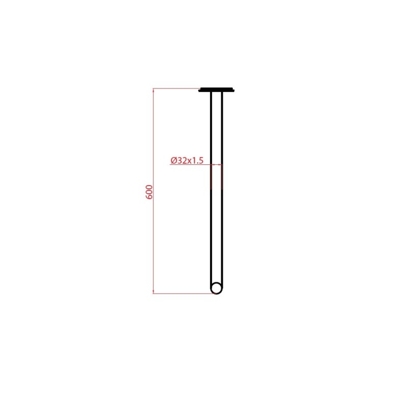 Maniglia 60 cm bagno disabili terza eta giotto inox bianco opaco Goman GIO-XB60/30