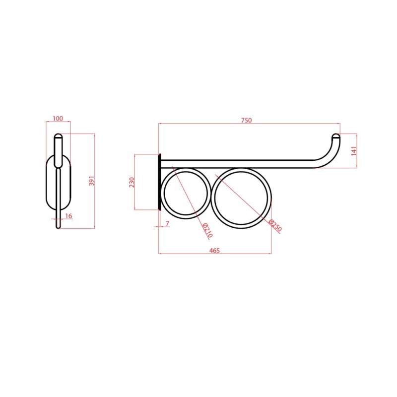 Maniglia 75 cm bagno disabili terza eta giotto inox bianco opaco Goman GIO-XB75/30