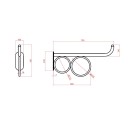 Maniglia 75 cm bagno disabili terza eta giotto inox bianco opaco Goman GIO-XB75/30
