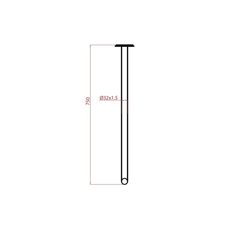 Maniglia 75 cm bagno disabili terza eta giotto inox bianco opaco Goman GIO-XB75/30