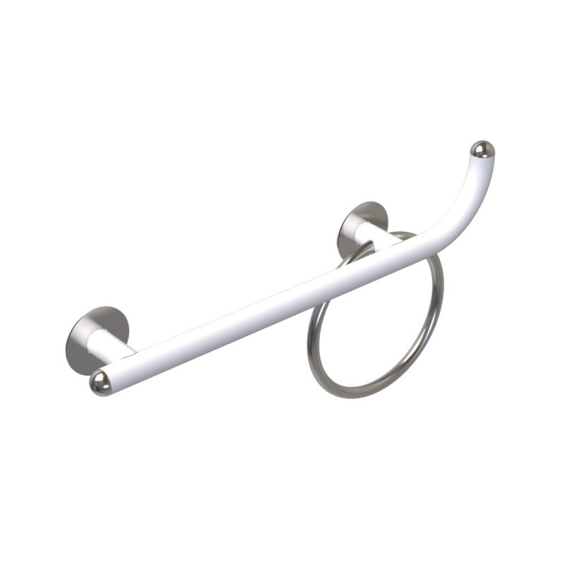 Maniglia bagni disabili cm50 destra giotto inox bianco opaco Goman GIO-XM50D/30