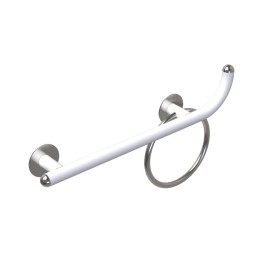 Maniglia bagni disabili e terza eta cm 80 destra giotto inox bianco opaco Goman GIO-XM80D/30