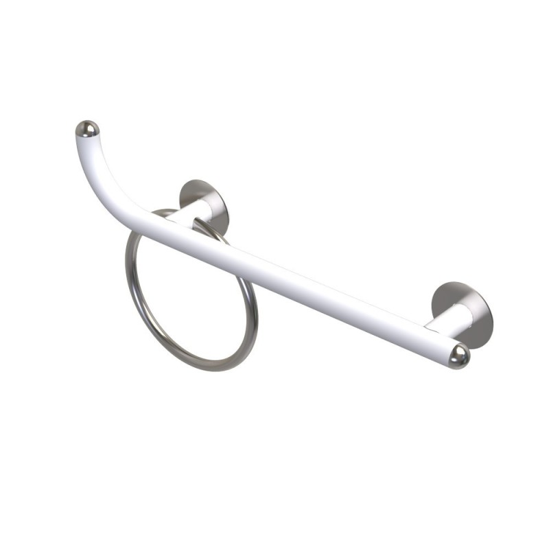 Maniglia bagni disabili e terza eta cm 80 sinistra giotto inox bianco opaco Goman GIO-XM80S/30