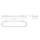 Mensola serie wire in vetro satinato - fissaggio ad incollo o con viti Aquasanit A200090CR