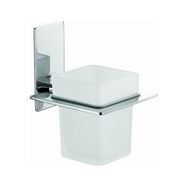 Porta bicchiere serie flat - fissaggio ad incollo o con viti Aquasanit A107100CR21