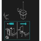 Porta scopino serie flat - fissaggio ad incollo o con viti Aquasanit A107140CR21