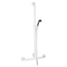 Goman maniglia inox con saliscendi doccia bianco Goman D012050/01