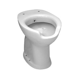 Vaso bidet per anziani e disabili con scarico a pavimento e predisposizione di flussometro Idrobric SCACER0433DI