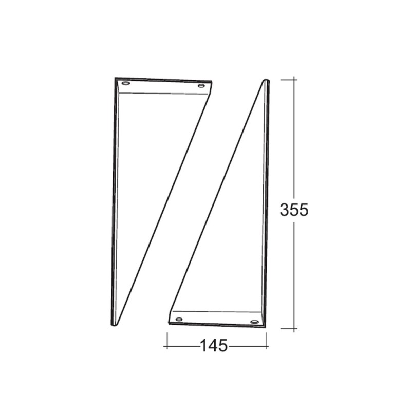 Staffa fissa per lavabi disabili Idrobric SCACER0208SF
