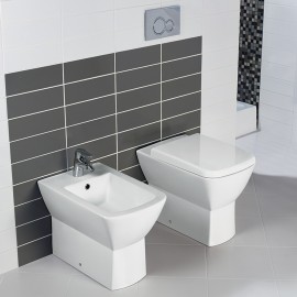 Vaso wc e bidet di design a terra serie summit Rak Ceramics setwcbidetsummit