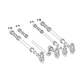 Kit raccordi 4 rubinetti per caldaie ariston Ariston M0768 KIT