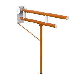 Barra maniglione ribaltabile cm 75 con rinforzo a terra Goman LEO-B16/65