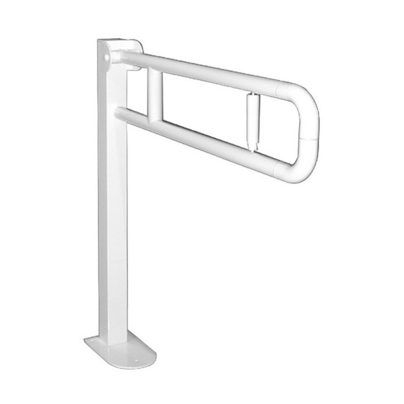 Barra maniglione ribaltabile su colonna alluminio nylon con porta rotolo Goman AN-B08/01