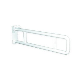 Barra maniglione ribaltabile con porta rotolo cm 80 idoneo a persone disabili e di terza etã€ alluminio nylon bianco Goman AN...