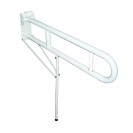 Barra maniglione 80 cm con porta rotolo e rinforzo verticale a terra nylon Goman N-ZB16
