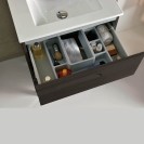 Composizione sospesa vitale 80 cm noce antico completa di specchio e applique ROYO SCAMOB0005CP