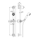 Saliscendi retro' con doccino a 1 getto vecchio ottone Idrobric BLISAL0067VO