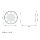 Aspiratore assiale da incasso ad espulsione diretta, foro 100 Idrobric SFUASP0088AS