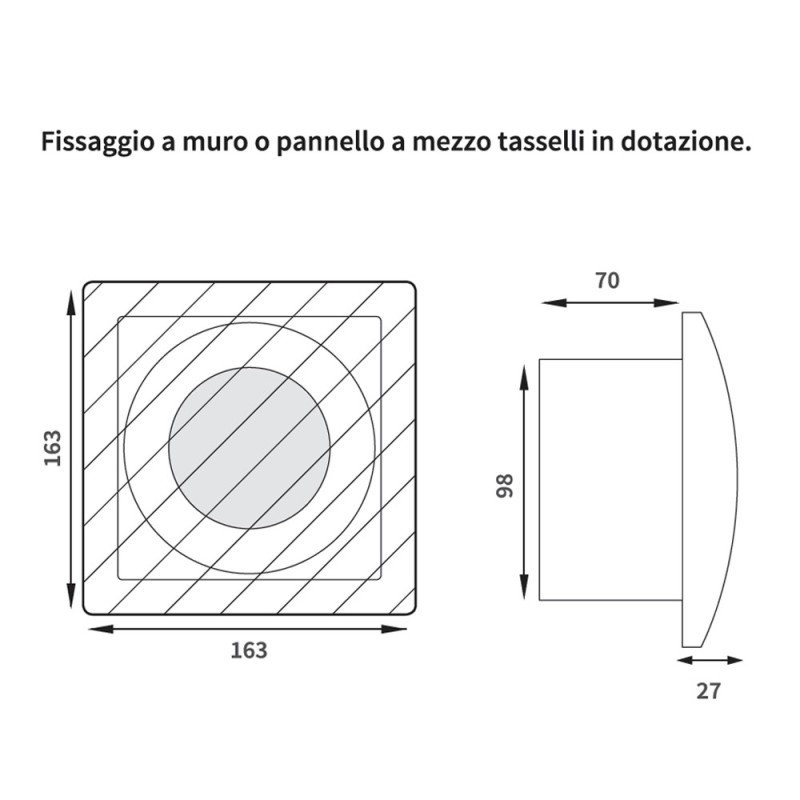 Aspiratore con apertura/chiusura automatica e sensore umidita' Idrobric SFUASP0092AS