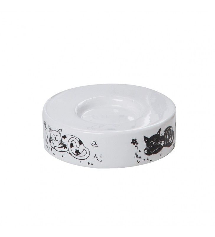 Porta sapone serie fibi in ceramica bianco decorato Aquasanit QC7110