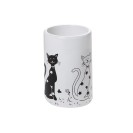 Bicchiere serie fibi in ceramica bianco decorato Aquasanit QC7100