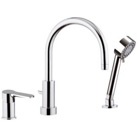 Miscelatore bordo vasca minimale con doccetta - serie winner Remer W07