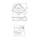 Mensola doccia angolare in inox Idrobric SCAACC0120CE