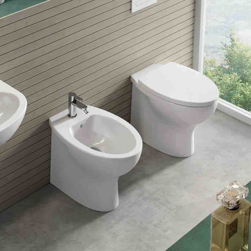 Set vaso wc e bidet a filo muro serie day by day Idrobric setwcbidetdaybydayfm Set vaso wc e bidet a filo muro serie day by day Idrobric setwcbidetdaybydayfm