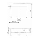 Cassetta wc con installazione a zaino completa di accessori. Kariba M0555