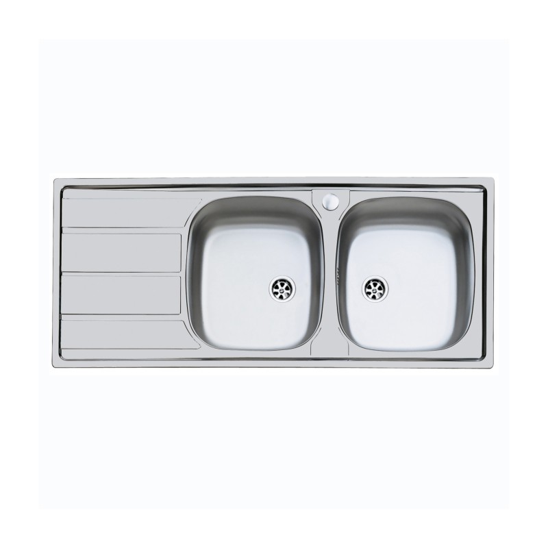 Lavello inox 2v dxsc. 116x50 incasso Foster SPA U81022 DX2